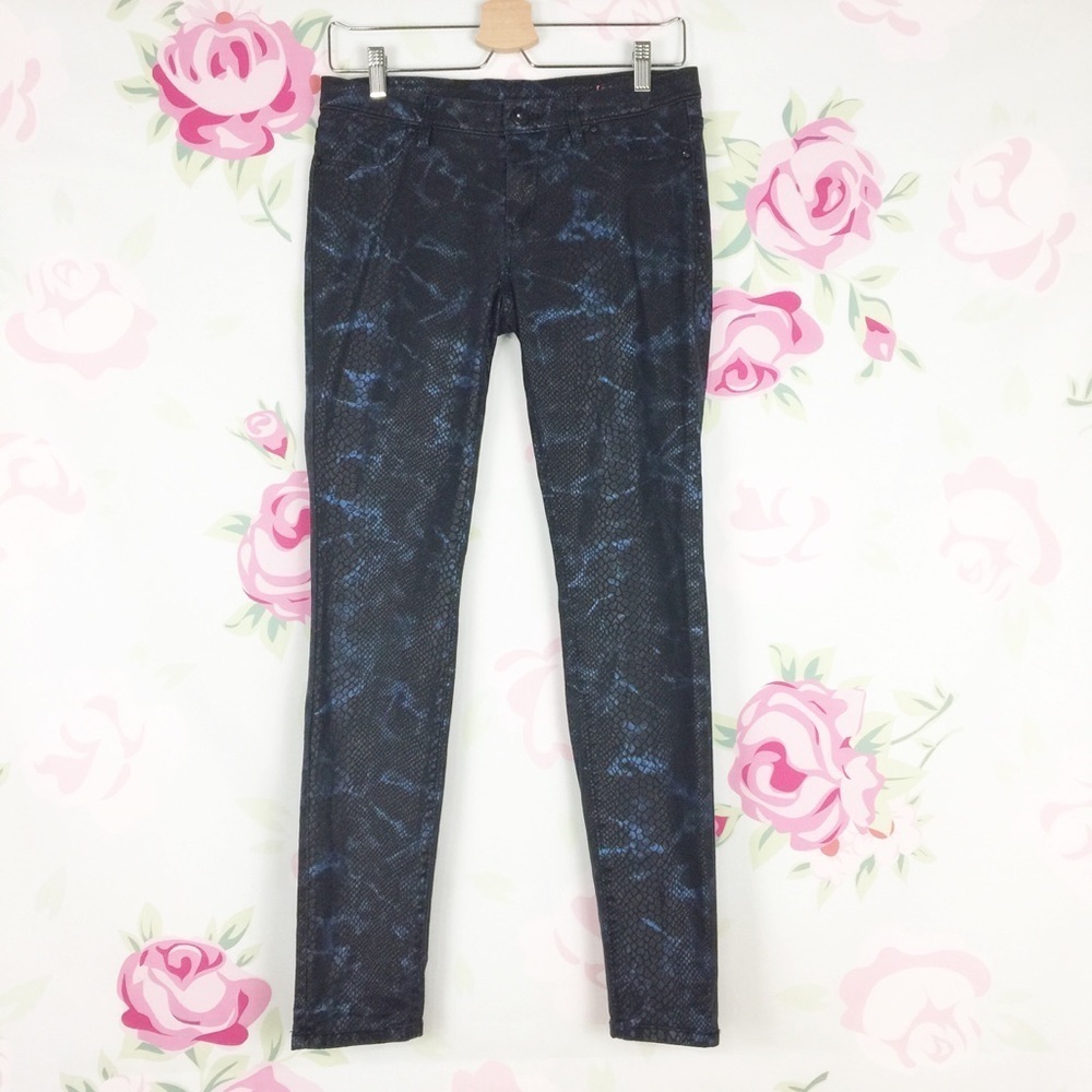 Blank NYC Snakeskin Printed Skinny Denim Jeans 28